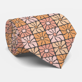 Retro Floral Spring Garden Neck Tie