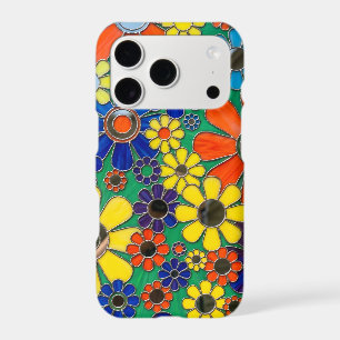 Retro Floral Stained Glass Phone Case