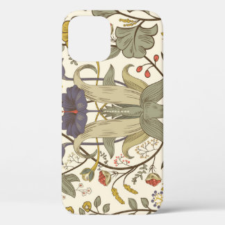 Retro floral vertical seamless design. iPhone 12 case