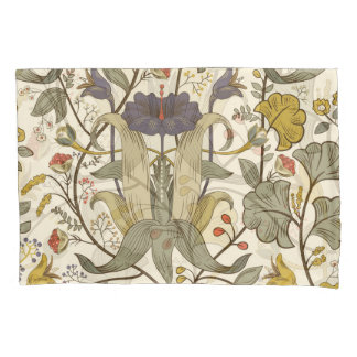 Retro floral vertical seamless design. pillowcase
