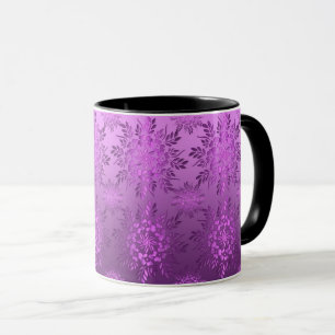Retro Floral Violet Design Mug