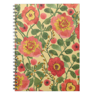 Retro Floral Watercolor: Timeless Elegance Notebook