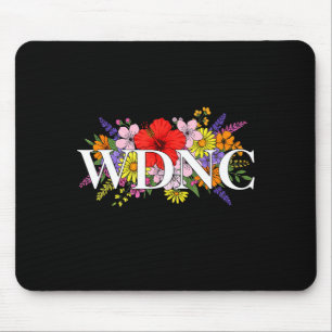 Retro floral we do not care club wdnc menopause fu mouse mat