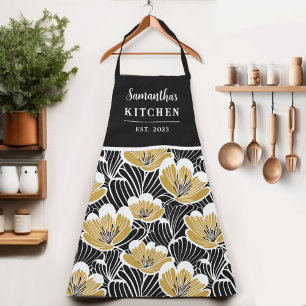 Retro Floral Women's Name Apron