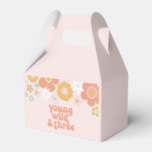Retro Floral Young Wild Three Favour Box