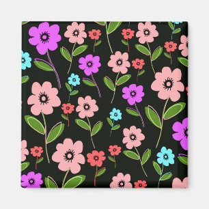 Retro Florals Magnet