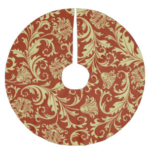 Retro florals: vintage pattern background. brushed polyester tree skirt