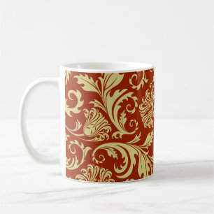 Retro florals: vintage pattern background. coffee mug