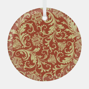 Retro florals: vintage pattern background. glass tree decoration