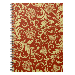 Retro florals: vintage pattern background. notebook