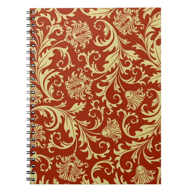 Retro florals: vintage pattern background. notebook (Front)