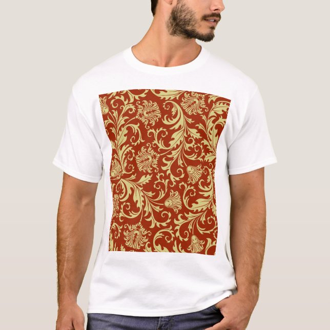 Retro florals: vintage pattern background. T-Shirt (Front)
