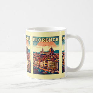 Retro Florence, firenze italy travel gifts Coffee Mug