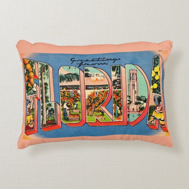 Retro Florida  Decorative Cushion (Front)
