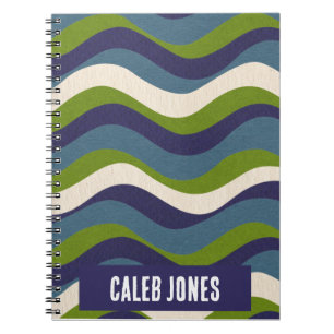 Retro flow abstract ,Writing Journal, Notebook