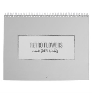 Retro Flower and Bible Verses Wall Calendar