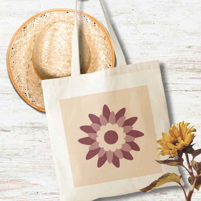Retro Flower Budget Tote Bag (Creator Uploaded)