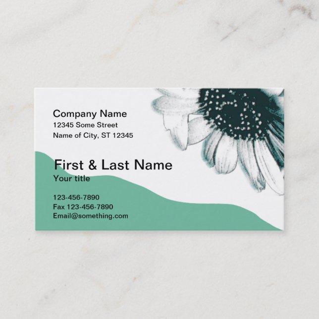 Retro Flower Business Card (Front)