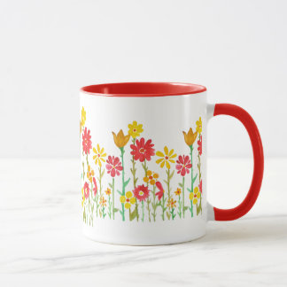 Retro Flower Coffee Mug By Megaflora