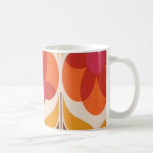 Retro Flower Design Coffee Mug