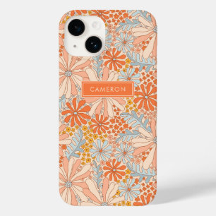 Retro Flower Garden Pattern Case-Mate iPhone 14 Case