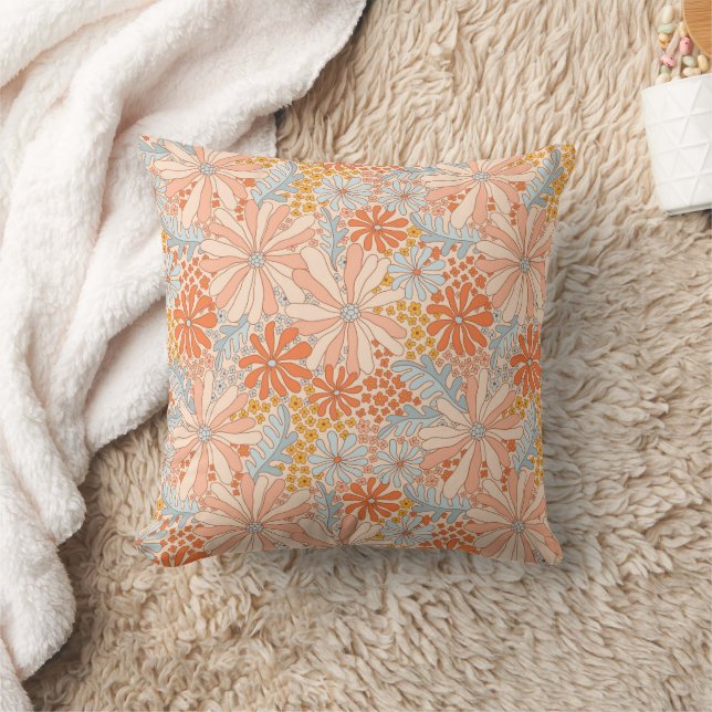 Retro Flower Garden Pattern Cushion (Blanket)