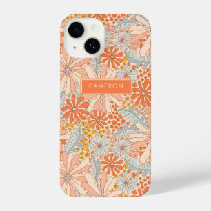 Retro Flower Garden Pattern iPhone 14 Case