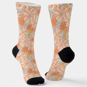 Retro Flower Garden Pattern Socks