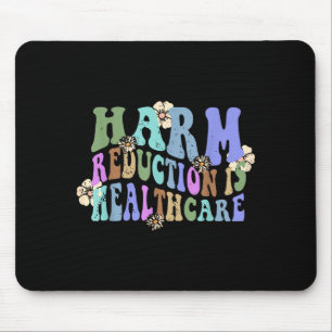 Retro Flower Harm Reduction Healthcare Design Mouse Mat