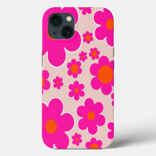 Retro Flower Market Florence Abstract Pink Floral iPhone 13 Case