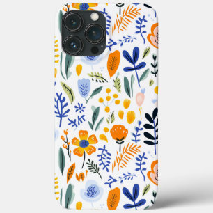 Retro Flower Market Pattern iPhone 13 Pro Max Case