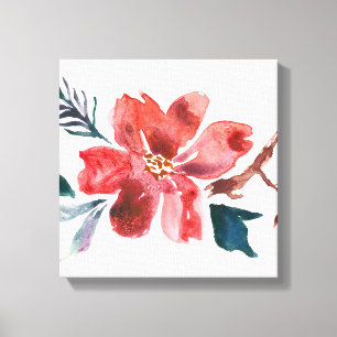 Retro Flower Painting Canvas Print