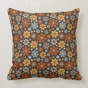 Retro Flower Pattern Cushion