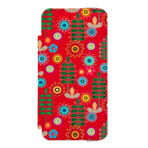 Retro, flower pattern incipio iPhone wallet case Incipio Watson™ iPhone 5 Wallet Case