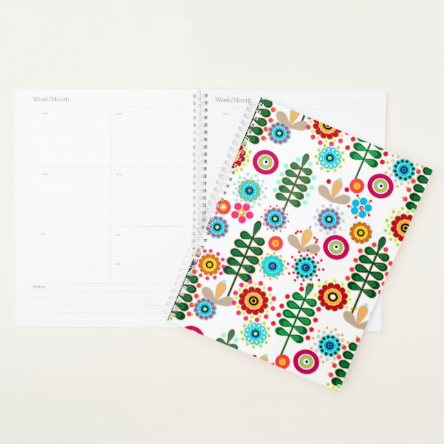 Retro, flower pattern planner (Display)