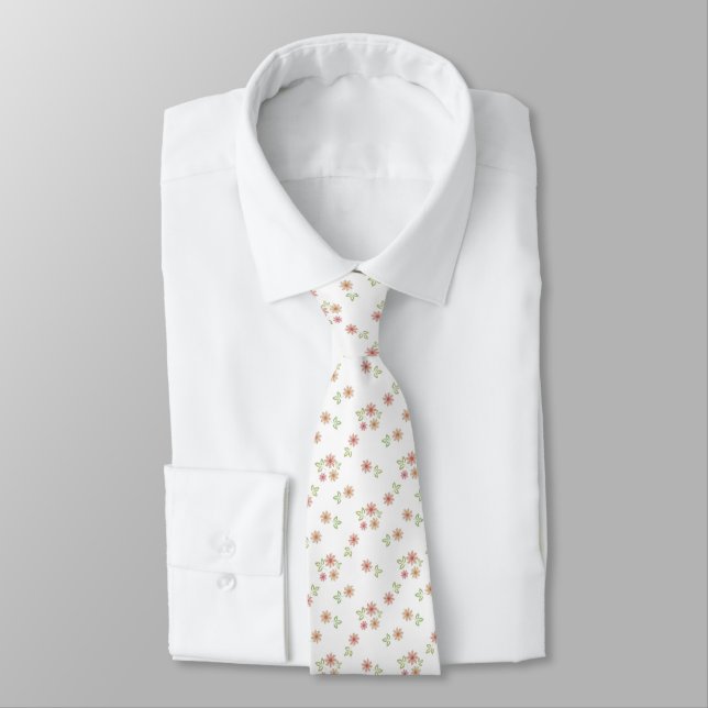 Retro flower pattern. tie (Tied)