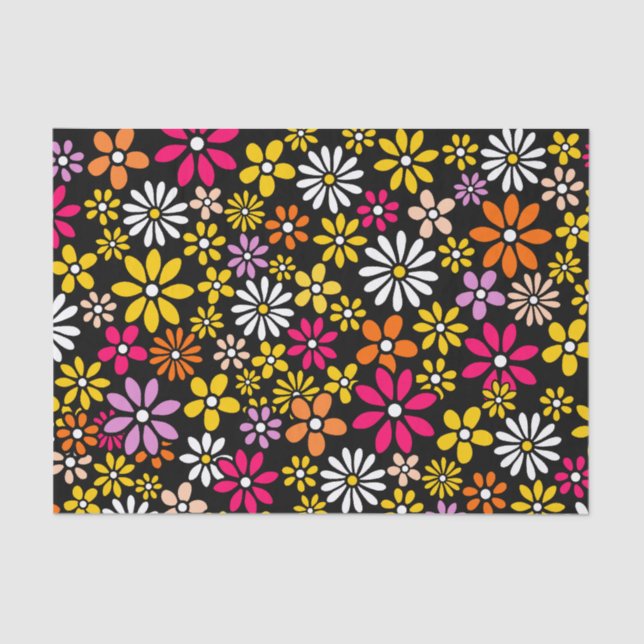 Retro Flower pattern Tissue Paper (Front)
