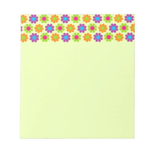 Retro Flower Power Notepad