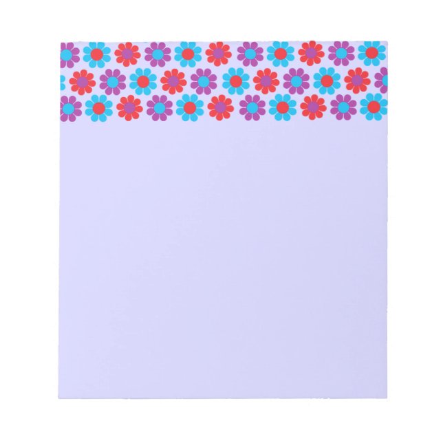 Retro Flower Power Notepad (Front)