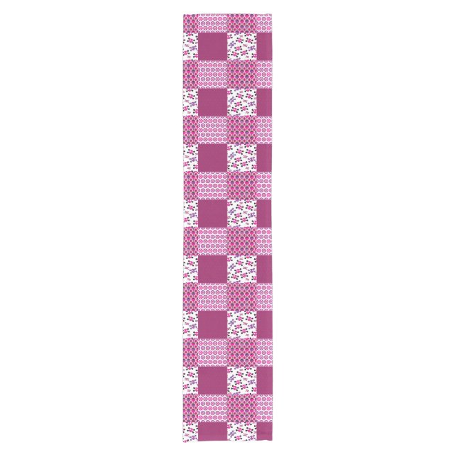 Retro flower skull polka dot short table runner (Front)