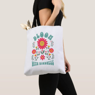 Retro Flower Tote Bag