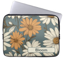 Retro Flowers 12 laptop sleeve