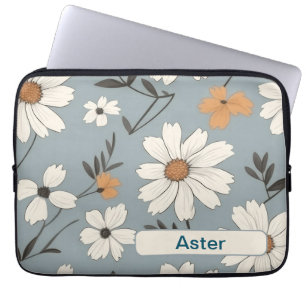 Retro Flowers 1 laptop sleeve