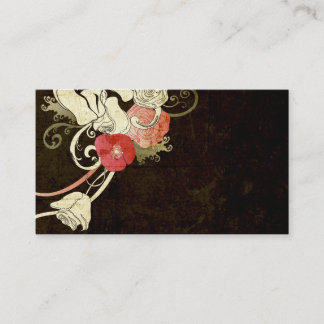 Retro flowers Business Card