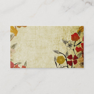 Retro flowers Business Card