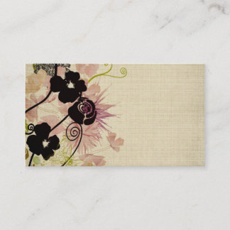 Retro flowers Business Card