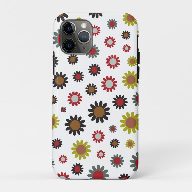 Retro Flowers Case-Mate iPhone Case (Back)