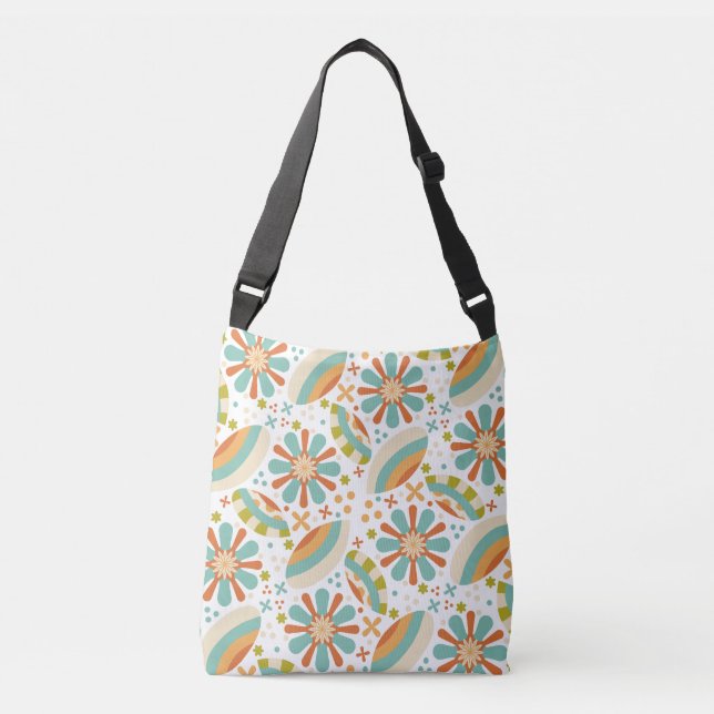 Retro flowers crossbody bag (Front)