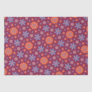    Retro Flowers Cute Fun 70s Hippie Daisy Pattern Tissue Paper