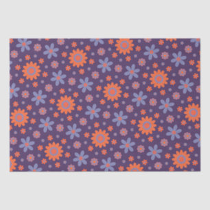 Retro Flowers Cute Fun 70s Hippie Daisy Pattern Tissue Paper